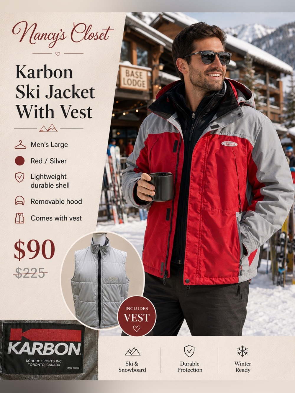 Karbon Ski Jacket With Vest